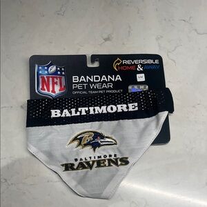 NFL Baltimore Ravens Reversible Dog Bandana - Black and White